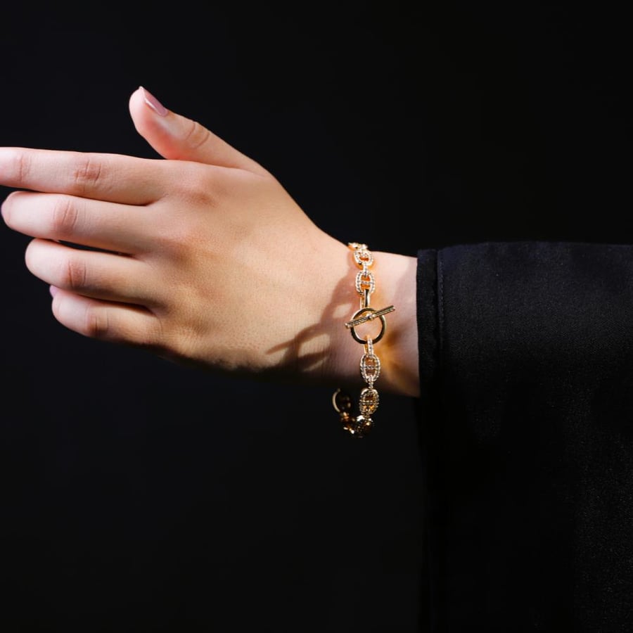 سوارة HERMES مرصعة بأحجار الزيركون