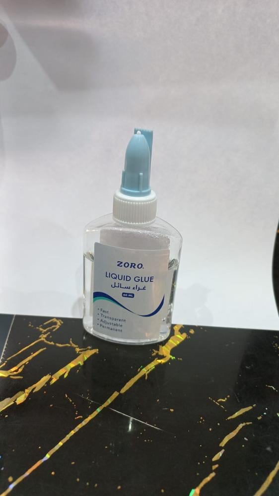 غراء سائل شفاف زورو للأشغال اليدوية والمدارس - ZORO Liquid Glue 60ml