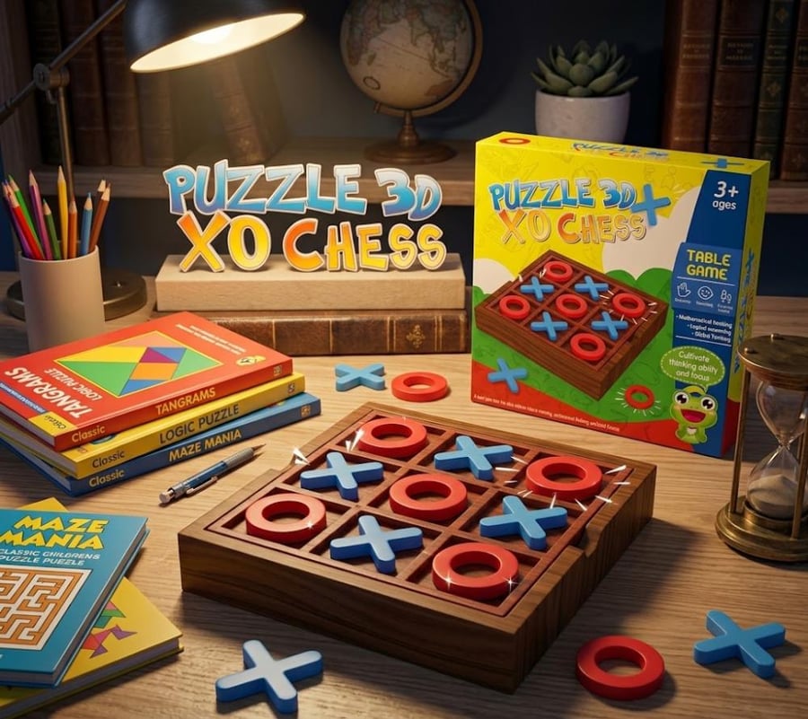 لعبة إكس أو الثلاثية الأبعاد التفاعلية للأطفال - 3D XO Chess Game