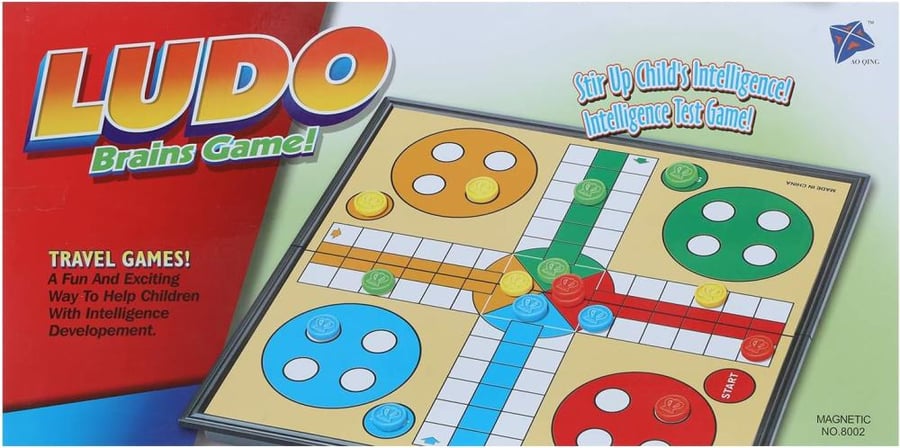 لعبة لودو المغناطيسية للأطفال Magnetic Ludo Board Game