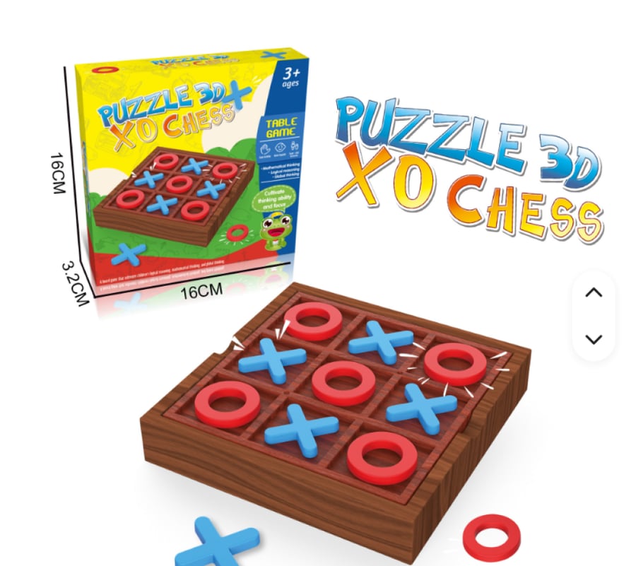 لعبة إكس أو الثلاثية الأبعاد التفاعلية للأطفال - 3D XO Chess Game