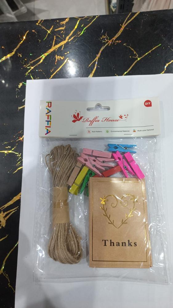 طقم كرافت حبل ومشابك DIY