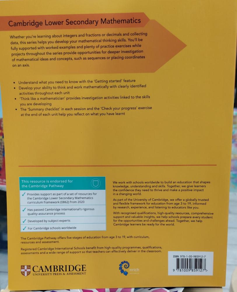 Cambridge Lower Secondary Mathematics Learner's Book 7 (KSA Edition)(9781009859127)