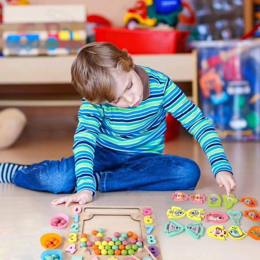 لعبة تعليمية خشبية متعددة الأنشطة 7 في 1 – Toyshine