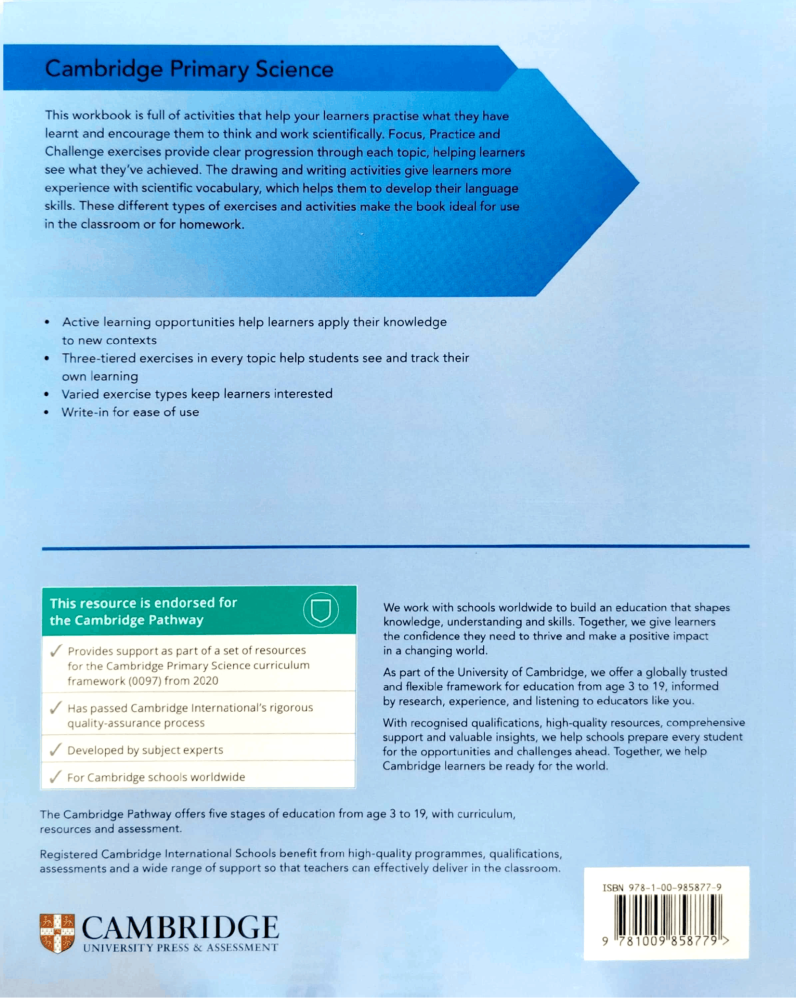 Cambridge Primary Science Workbook 6 KSA Edition ( 9781009858779 )