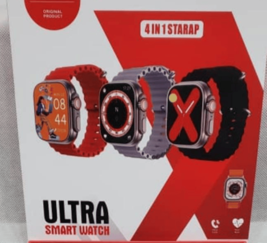 ساعة ذكية لون ذهبي  4 اساور winmax