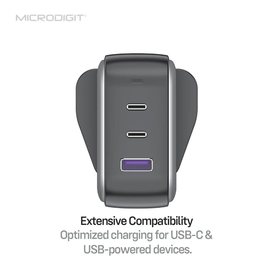 فيش 3 مخارج 65W MICRODIGIT