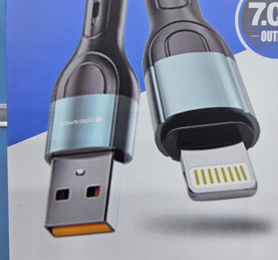 كيبل ايفون لايتنينج يو اس بي  ضد القطع ZD056