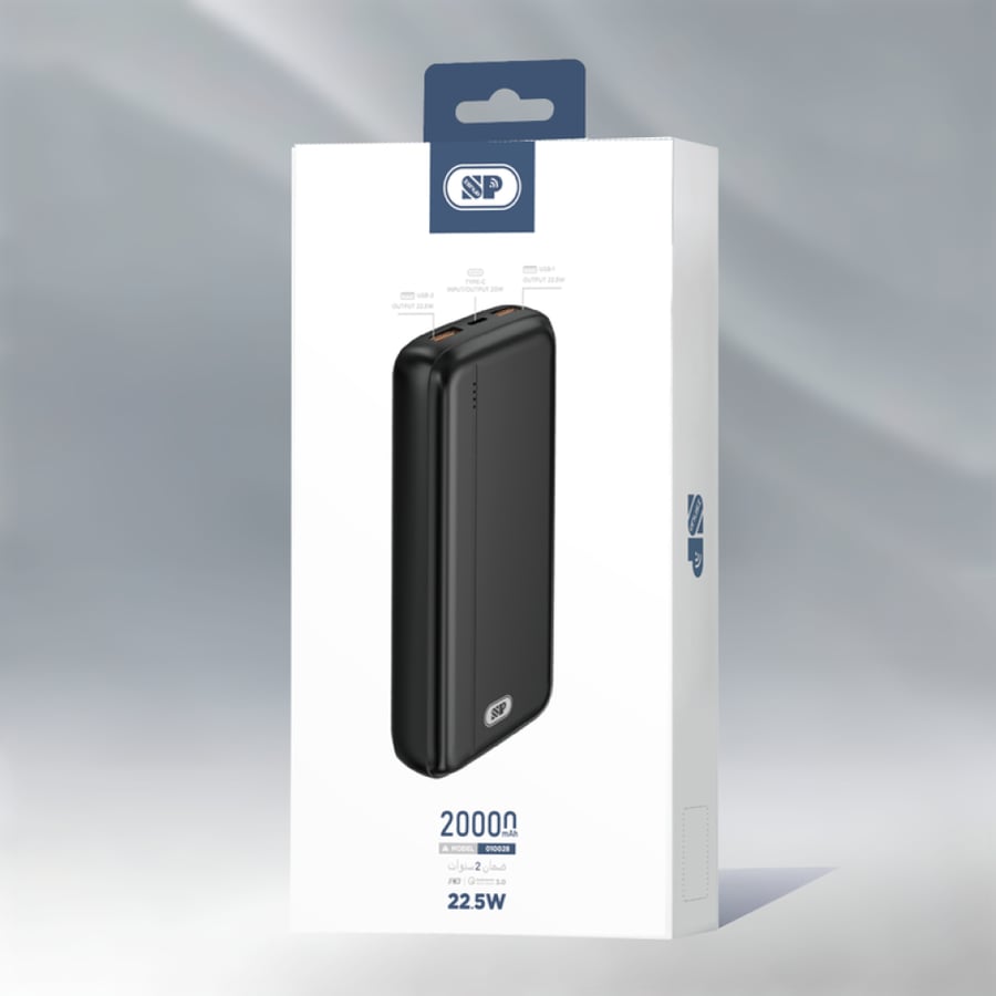 بطارية 20,000 باور بانك SP 010028 - 22.5W