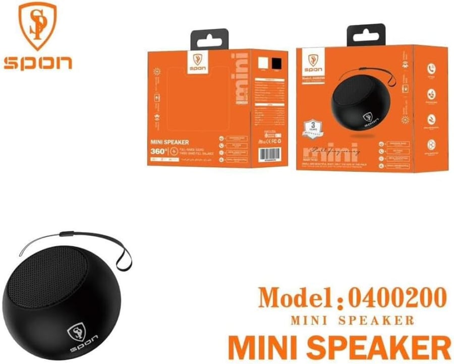 Mini sponge black speaker headset