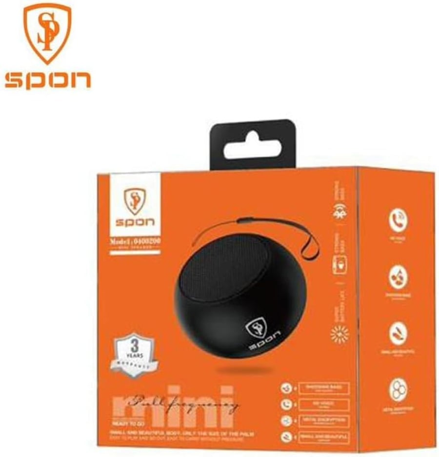 Mini sponge black speaker headset
