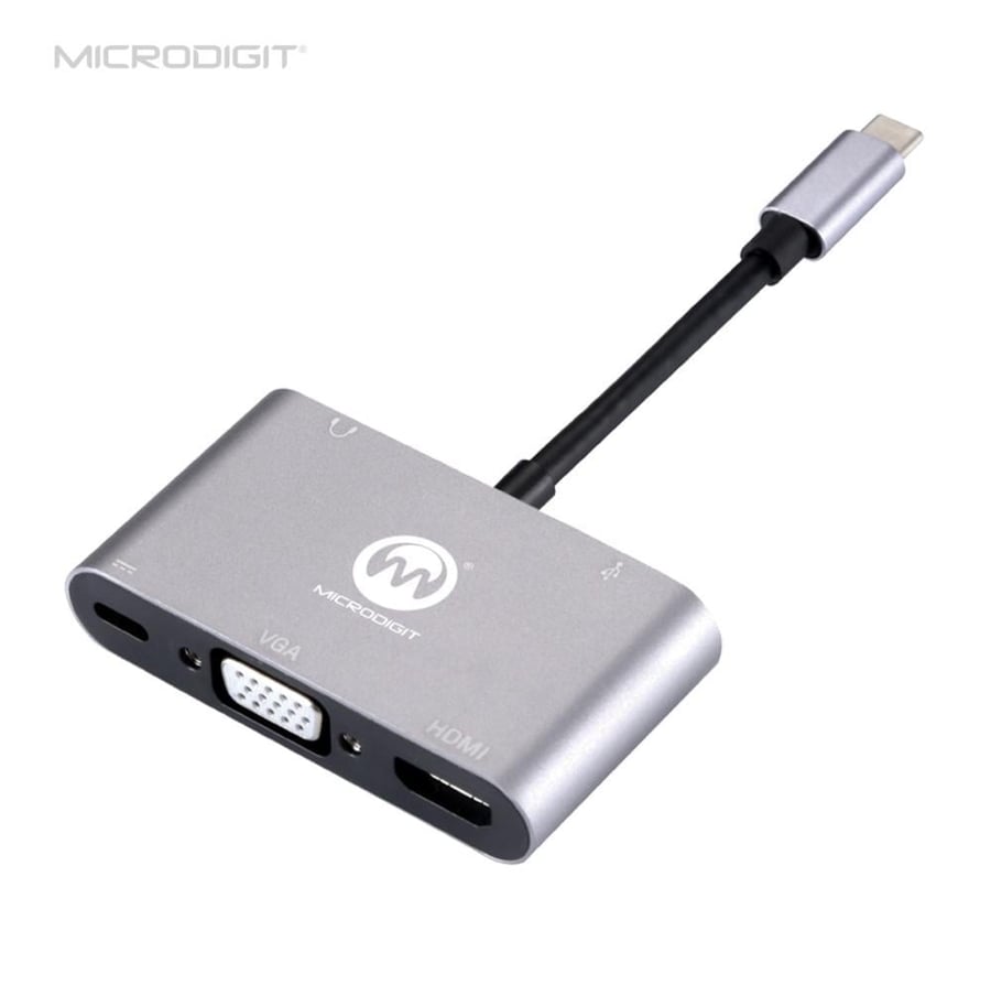 محول  مايكرودجت  TYPE-C HUB 4K 5 IN 1