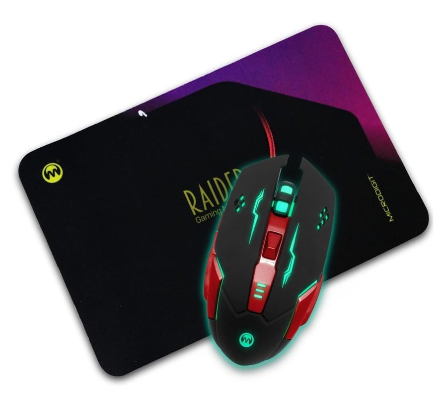 ماوس العاب سلكي مع لوحة ماوس RAIDER MD2011GM Wired Gaming Mouse With Mouse Pad
