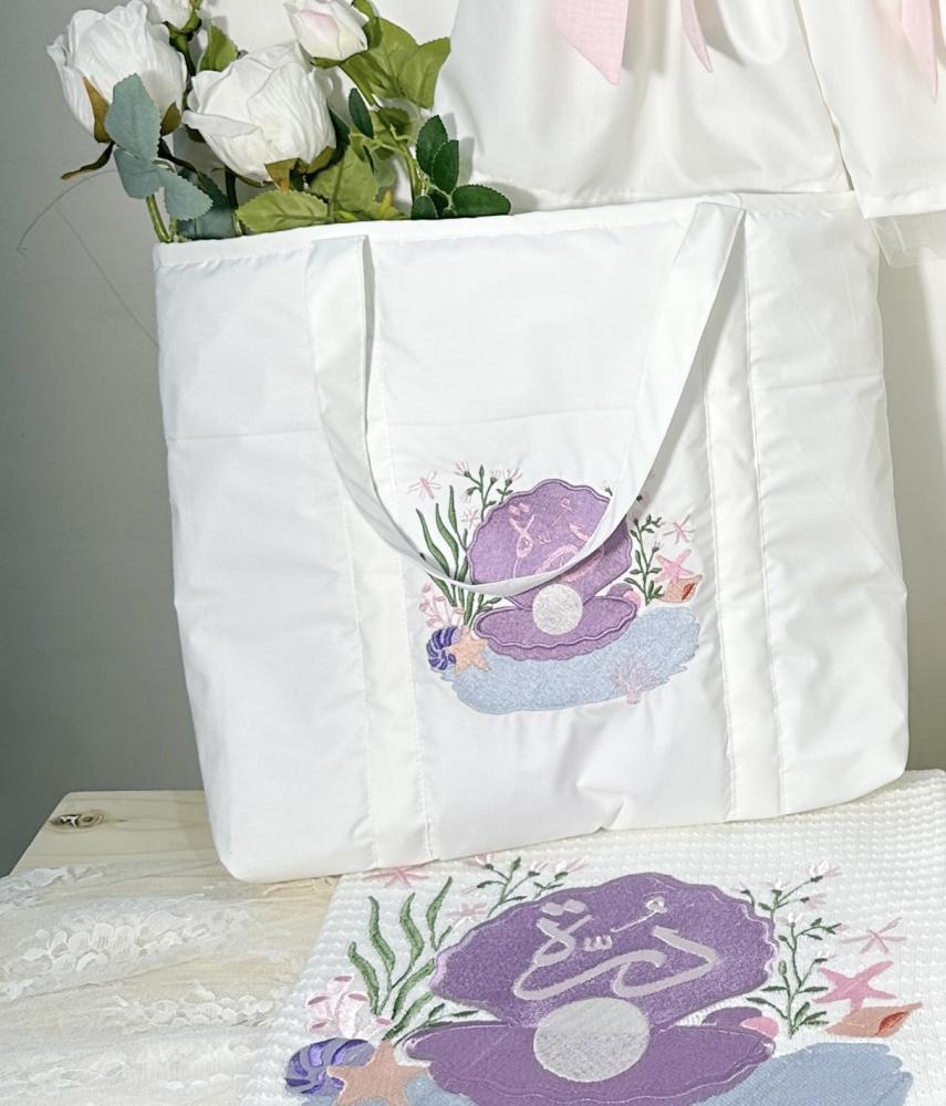 Baby bag with embroidery of the name