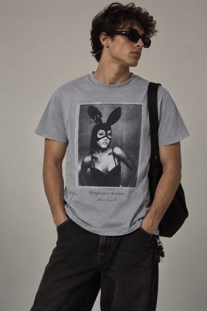 dangerous woman gray t-shirt