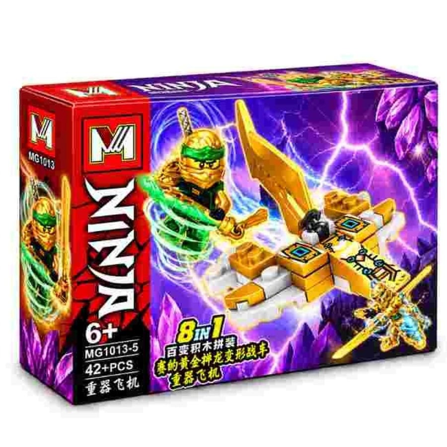 لعبة تركيب نينجا مع مركبة حجم صغير – المجموعة الثانية