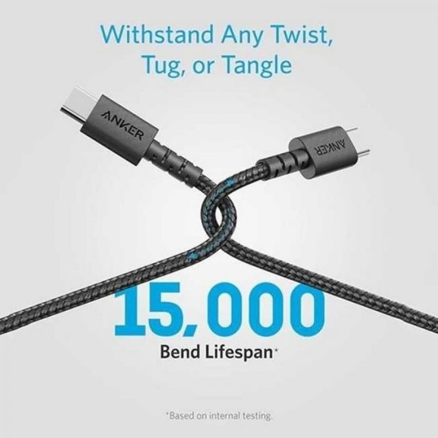 انكر - سلك شاحن باورلاين سيليكت بلس من Type-C الى Type-C بطول 90 سم