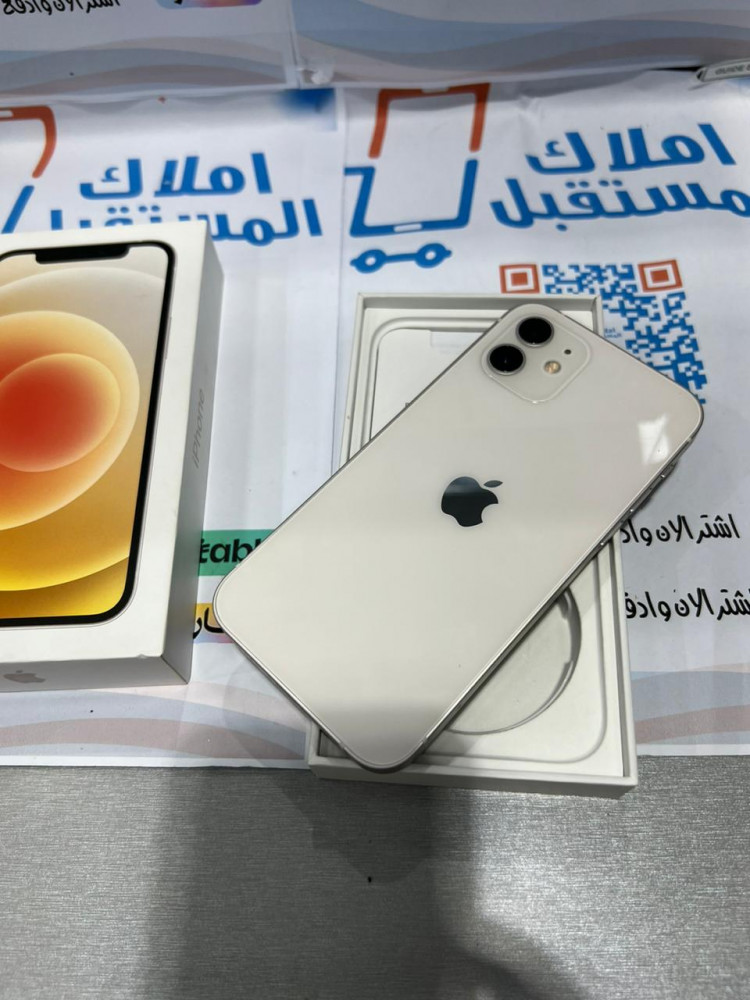 مستخدم - ايفون 12  ابيض 128 قيقا