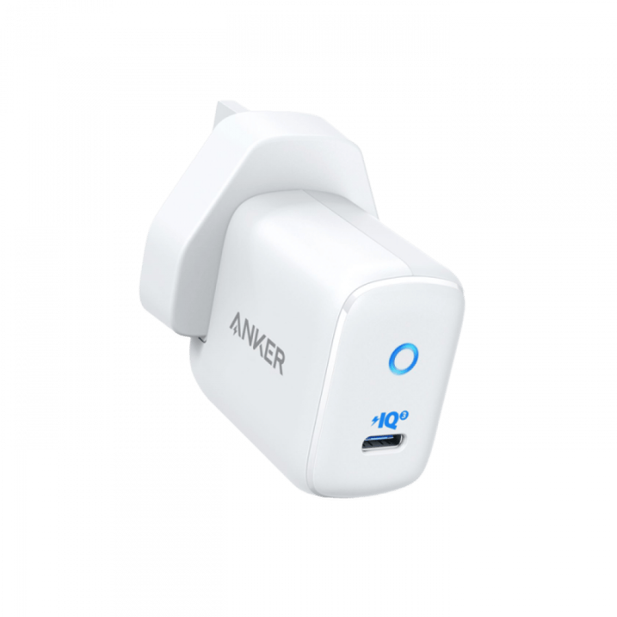 انكر - شاحن جداري باوربورت الاصدار الثالث بمنفذ USB-C بقوة 30 واط PIQ3.0 شاحن سريع مدمج