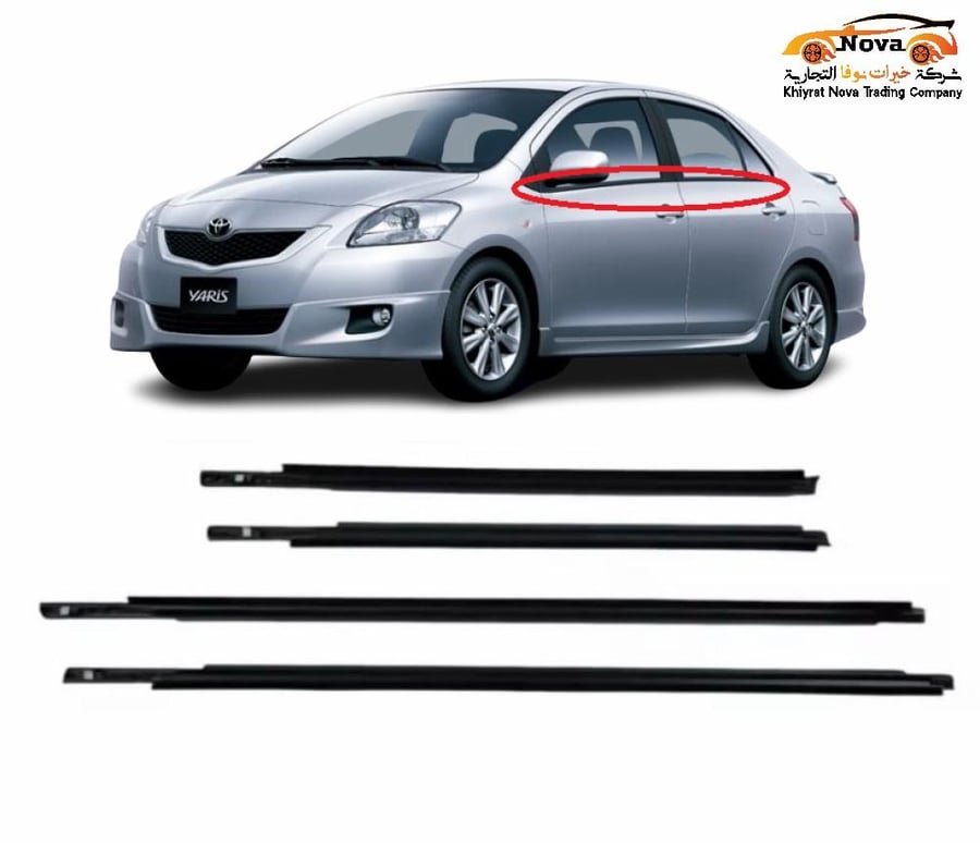 Glass moldings for Yaris 2006-2013