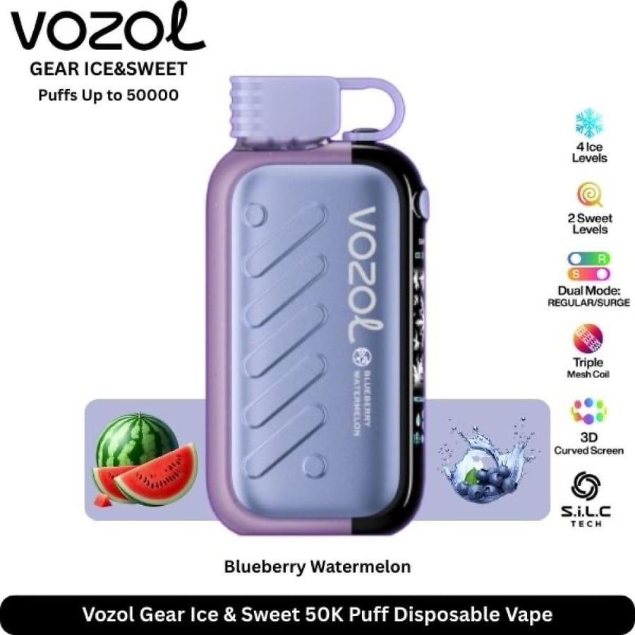فوزول قير ايس & سويت 50 الف موش 50 نيكوتين VOZOL GEAR ICE & SWEET