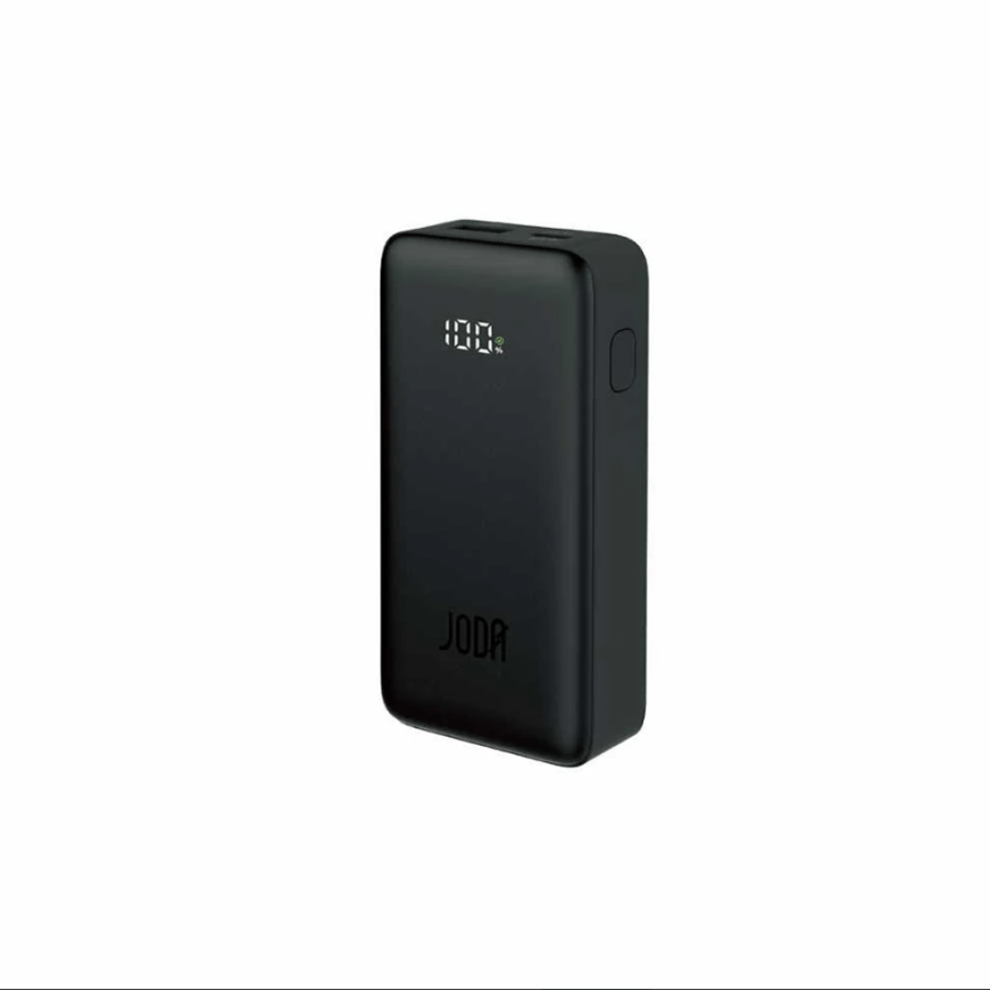 بطارية متنقلة JODA TURBO يسعة 10000 ملي امبير بقوة 30 واط بمنفذ تايب سي ومنفذ يو اس بي مع شاشة عرض اسود