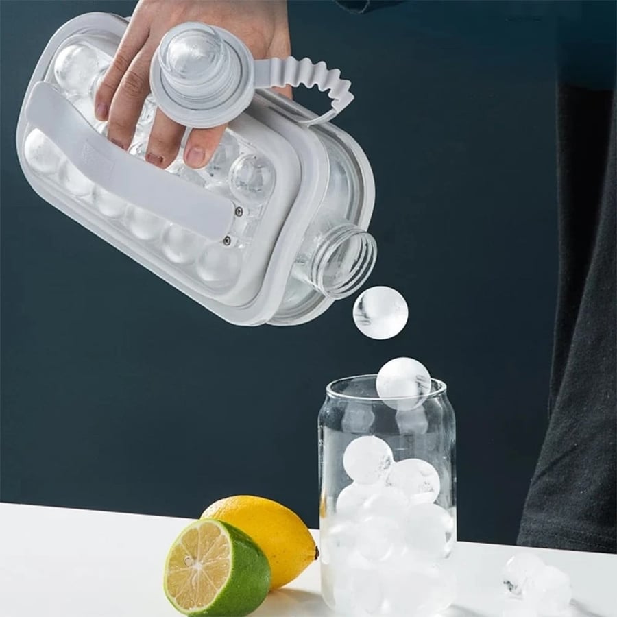 Display of 3 round ice cube trays