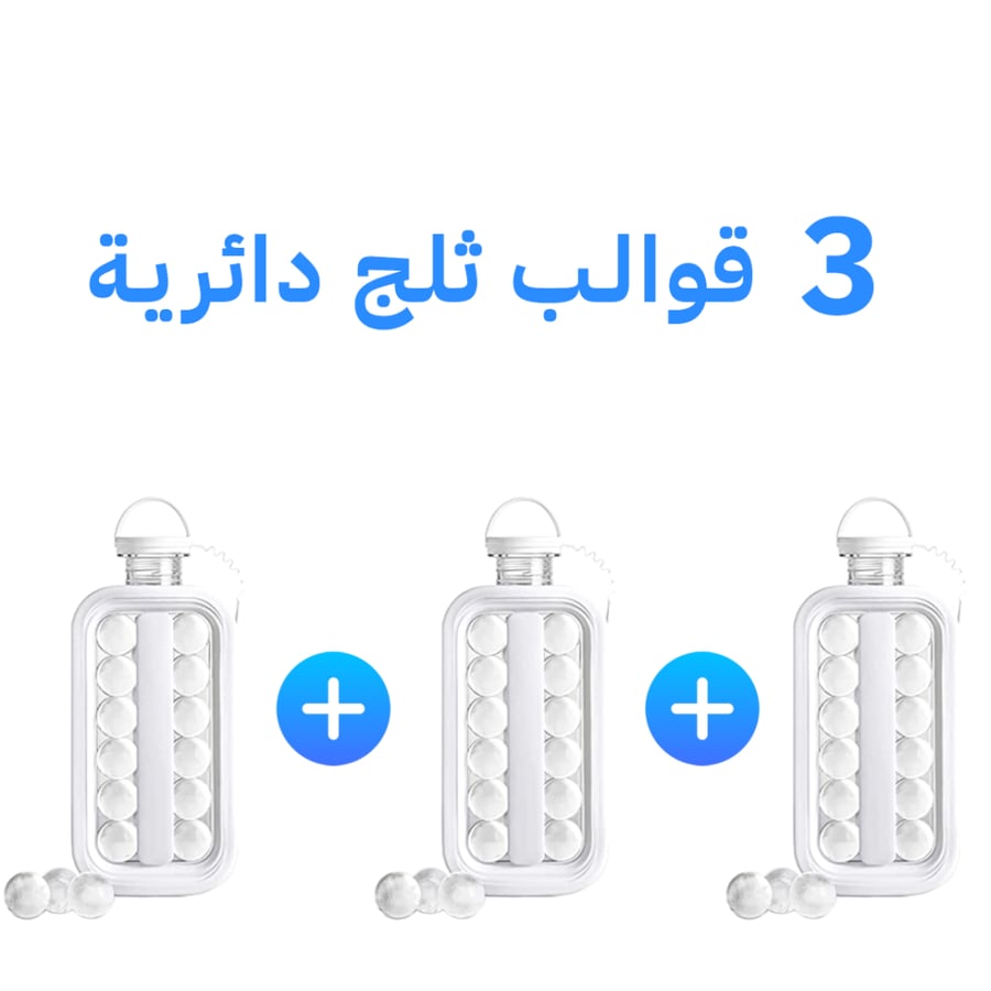 Display of 3 round ice cube trays