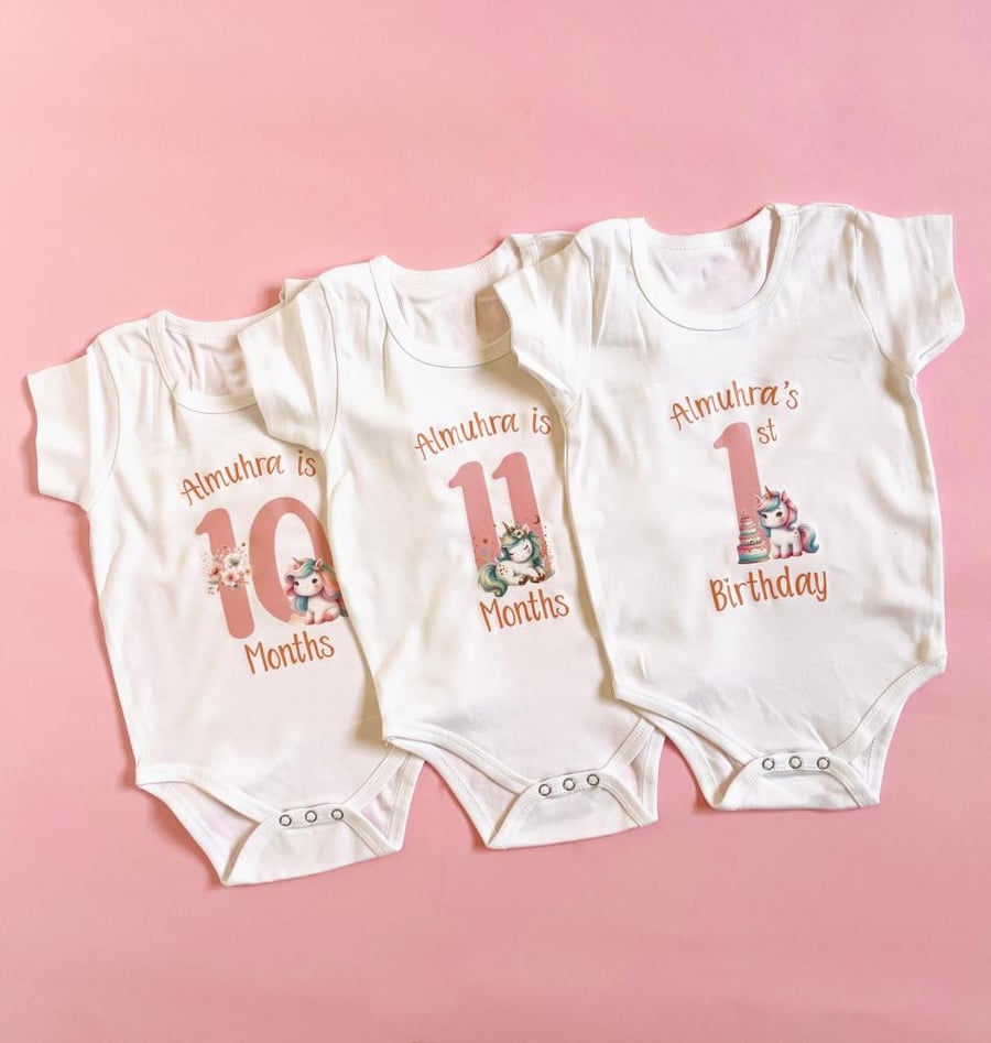 Baby Unicorn - Monthly Milestone Set