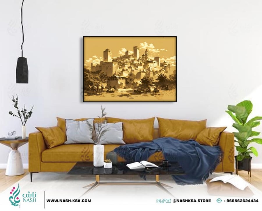 لوحة جدارية كانفس تصميم قصر الضياء