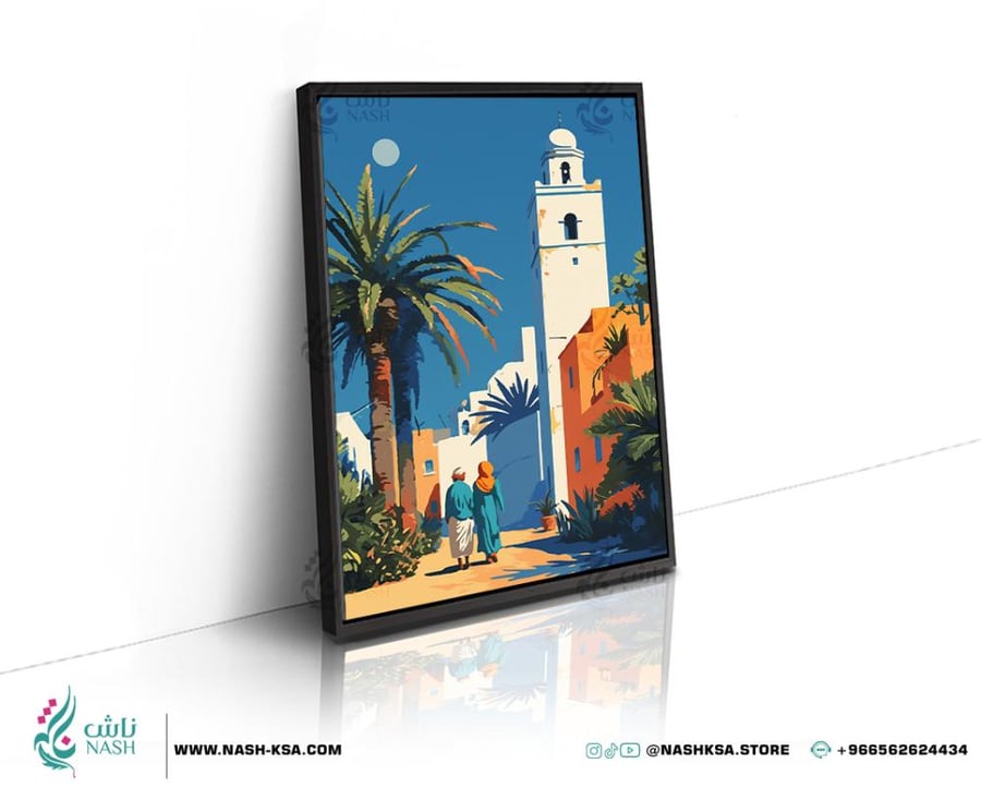 ابداع لوحة جدارية كانفس تصميم ممر العقيق