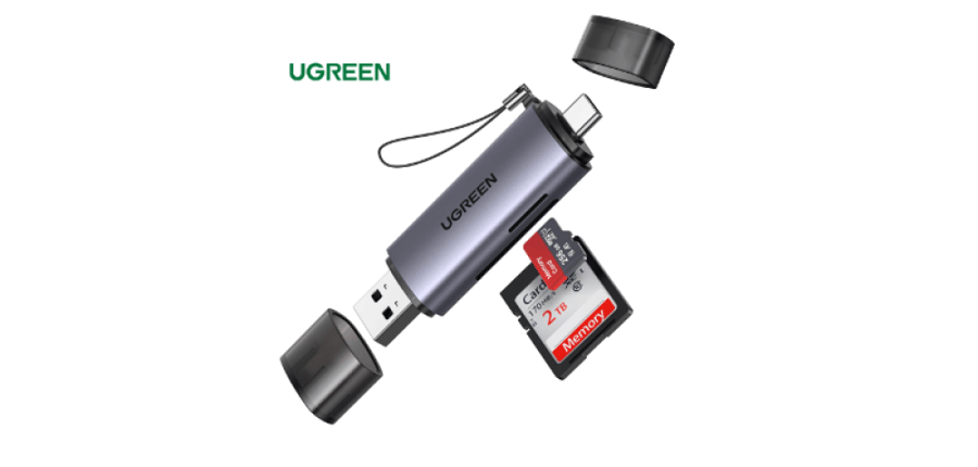 قارئ بطاقات الذاكرة UGREEN Micro SD USB-C USB 3.0 محول قارئ بطاقات الذاكرة