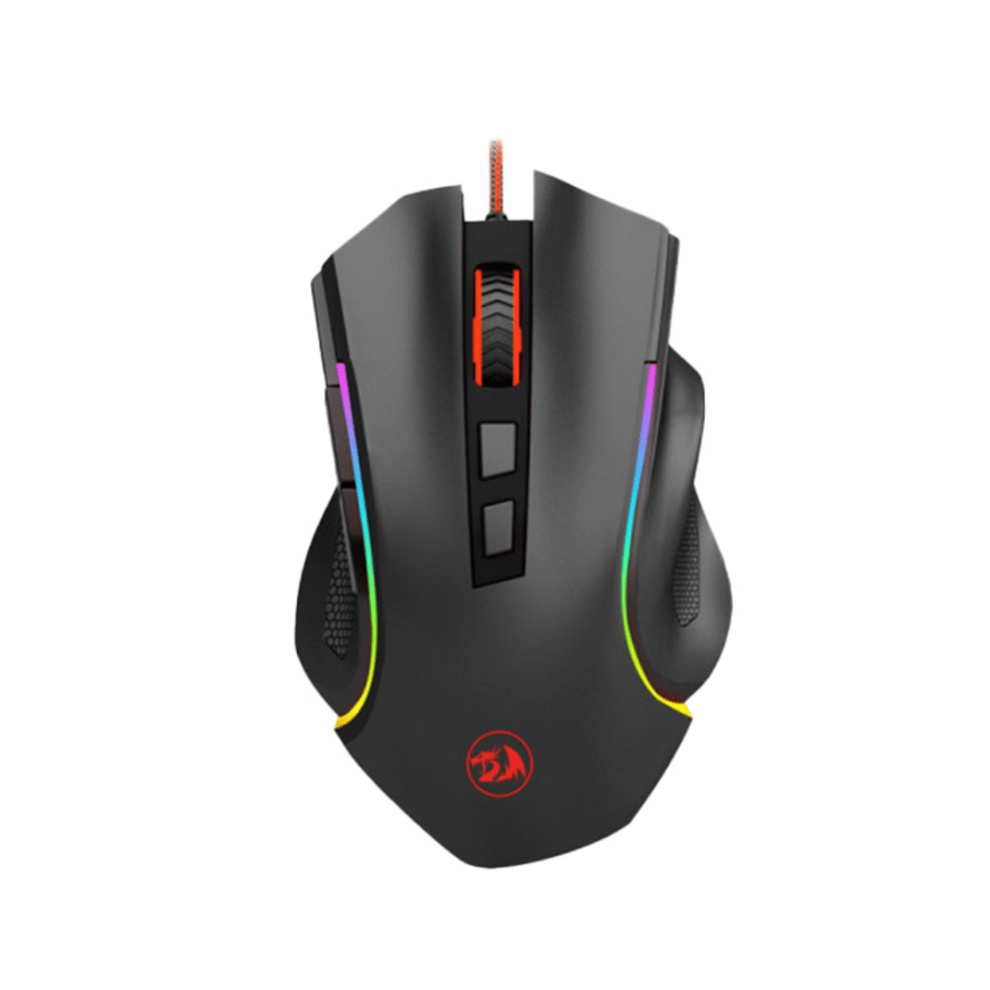 ريدراجون جريفين M607 ماوس قيمنق إضاءة RGB دقة 7200 DPI تقنية التوصيل USB - اسود