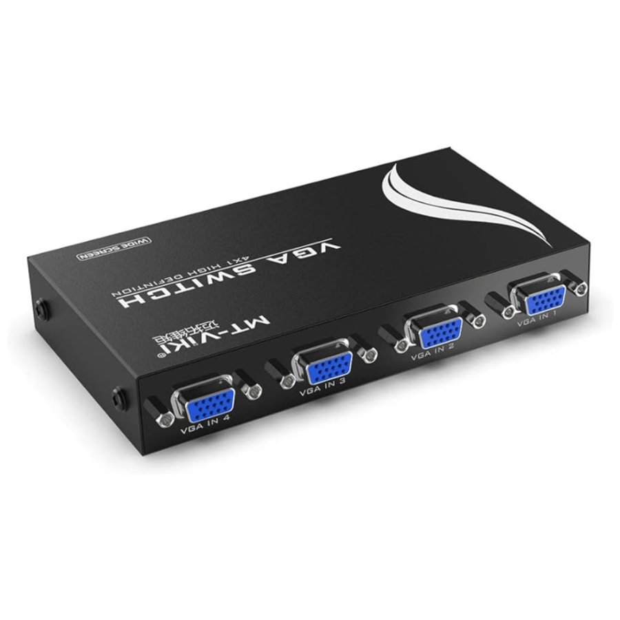 موزع سبليتر VGA لتشغيل الكمبيوتر على 4 شاشات