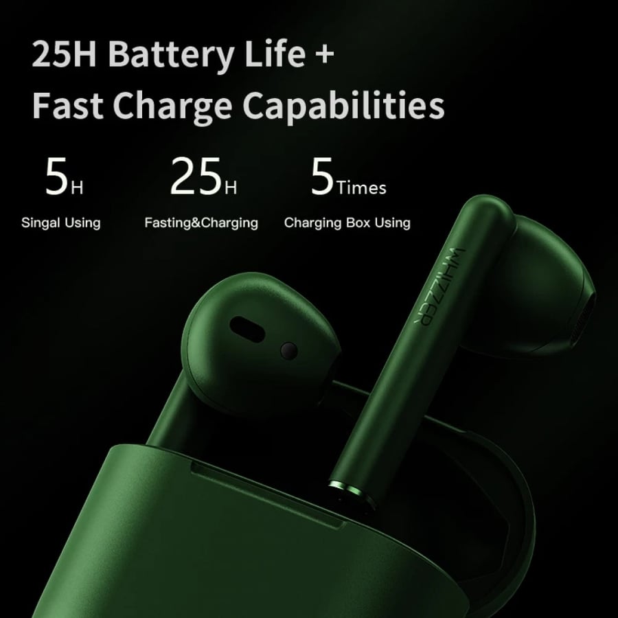 ويزر | سماعة بلوتوث مع علبة ابيض WHIZZER | PravoPods B7 IPX5 TWS Bluetooth Earphone v5.0