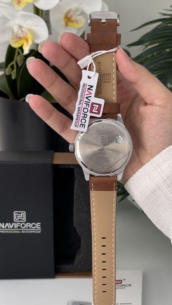 ساعة NAVIFORCE رجالي بني غامق