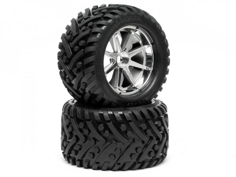 4727 - MOUNTED GOLIATH TIRE 178x97mm on BLAST WHEEL CHROME
