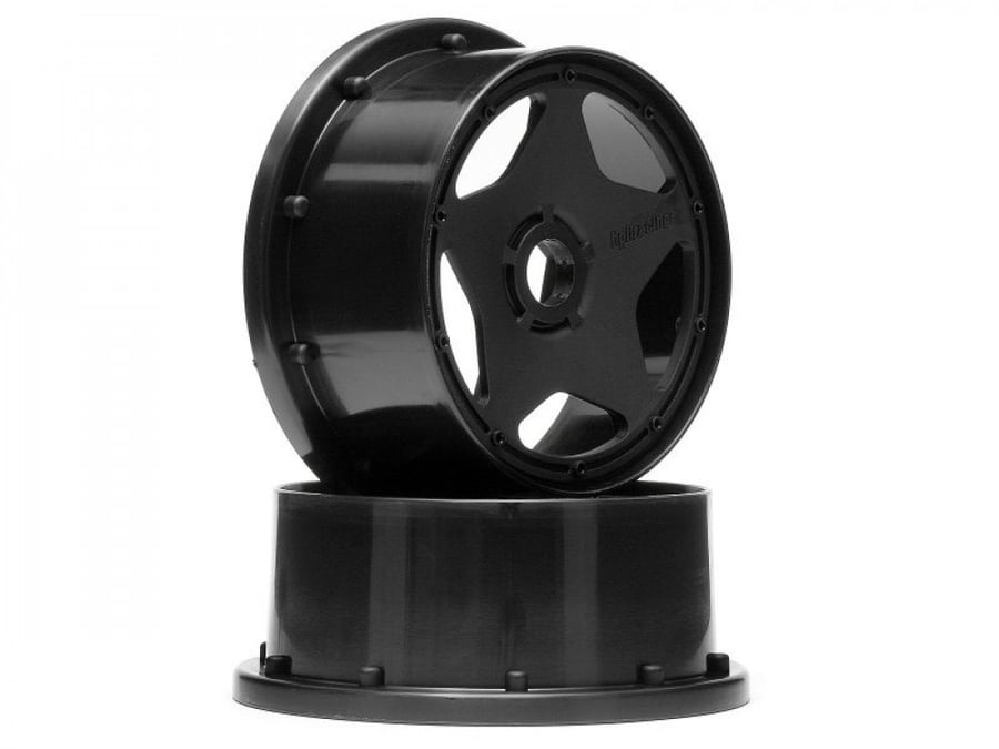 3221 - SUPER STAR WHEEL BLACK (120x60mm/2pcs)