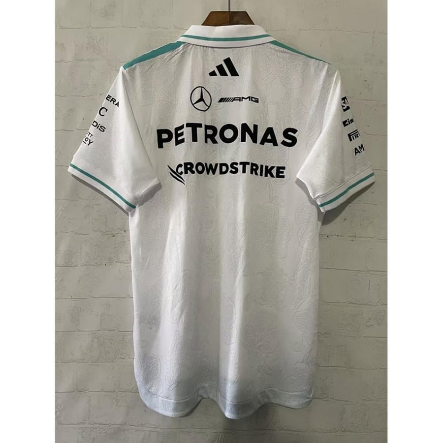 تيشيرت بولو مرسيدس AMG بتروناس أبيض - Mercedes-AMG Petronas White Racing Polo