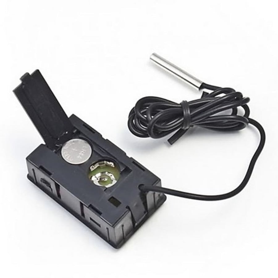 LCD Electronic Fish Tank Water Detector Thermometer Aquarium Digital Thermograph with 1 Meter Wire Black