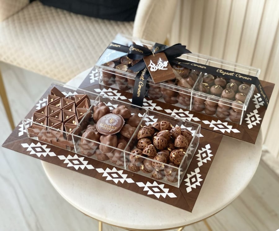 صينية شوكولاته بلجيكية ثلاثيه