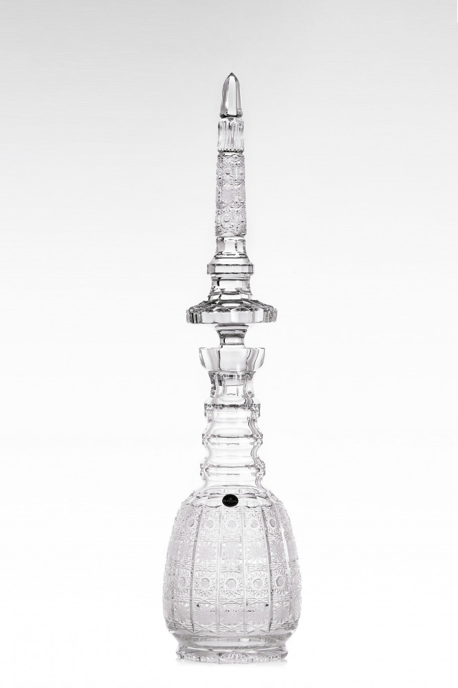 Crystal Tower Bohemian with large classic carving