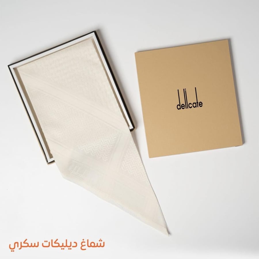 شماغ ديليكات سكري Delicate 2027  ديلكيت بيج كريمي
