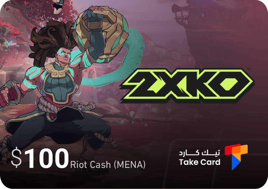 بطاقة 2XKO 100$ رايوت كاش | 2XKO 100$ Riot Cash