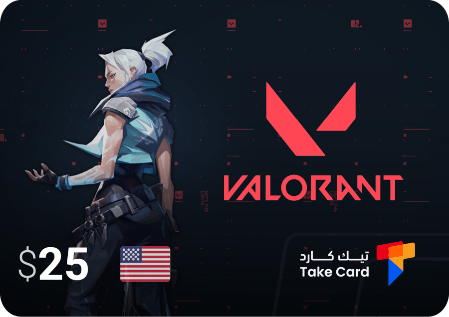 بطاقة شحن 25$  - Valorant RP