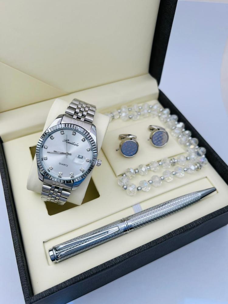 Luxury men's watch set, one-year warranty