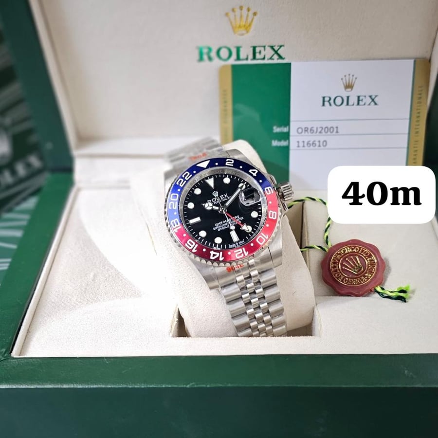 Rolex men's watch GMT automatic available in two sizes 40 or 42