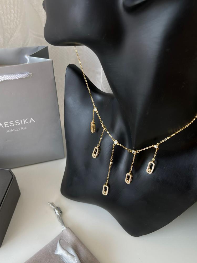 Choco necklace, Mascika brand, with its accessories