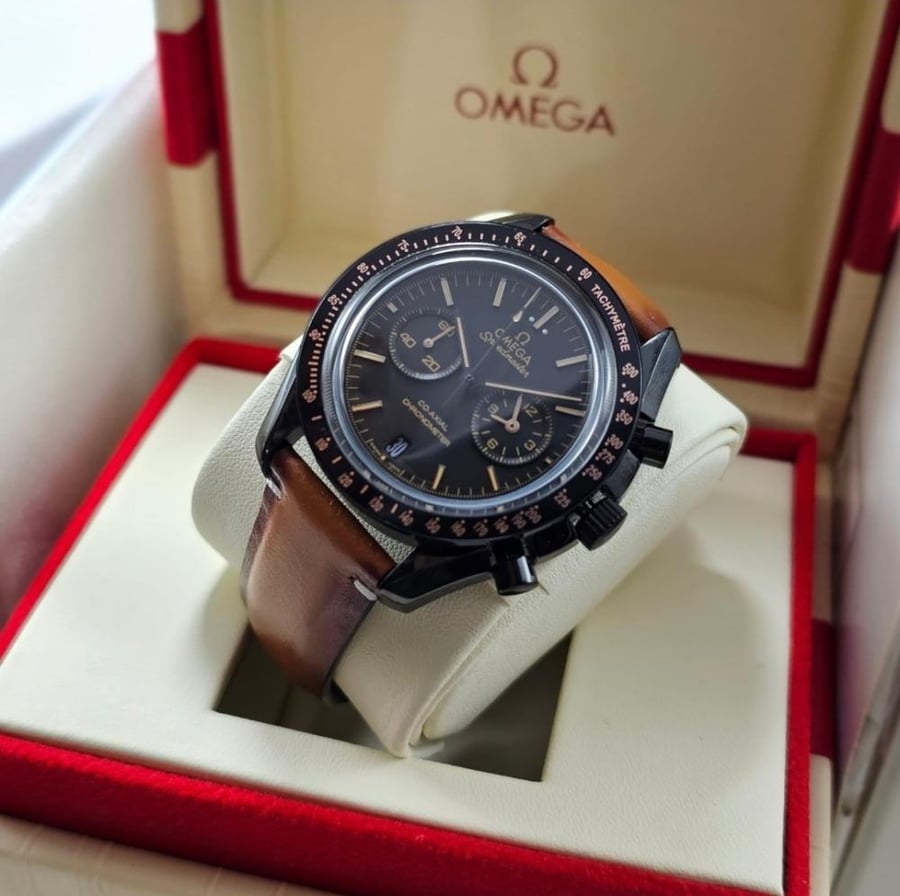 Omega men's watch, model leather Konograf, working