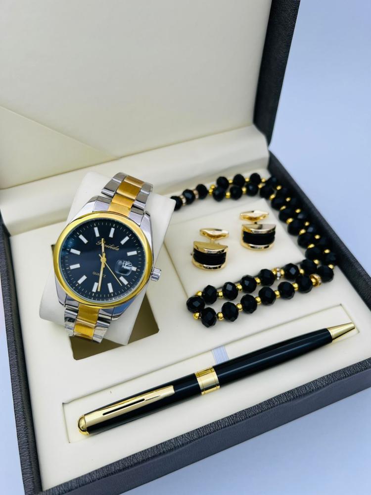 Luxury men's watch set, one-year warranty